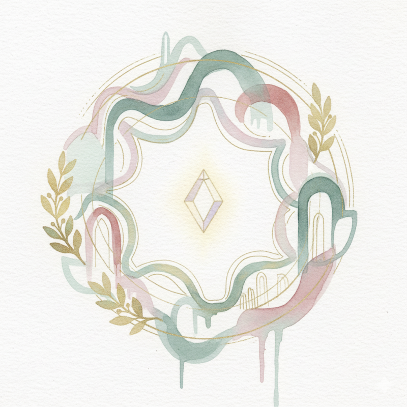 לחקור את העסק שלך איור מופשט בצבעי מים